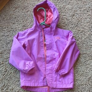 The North Face Girls' Hooded Pink Raincoat